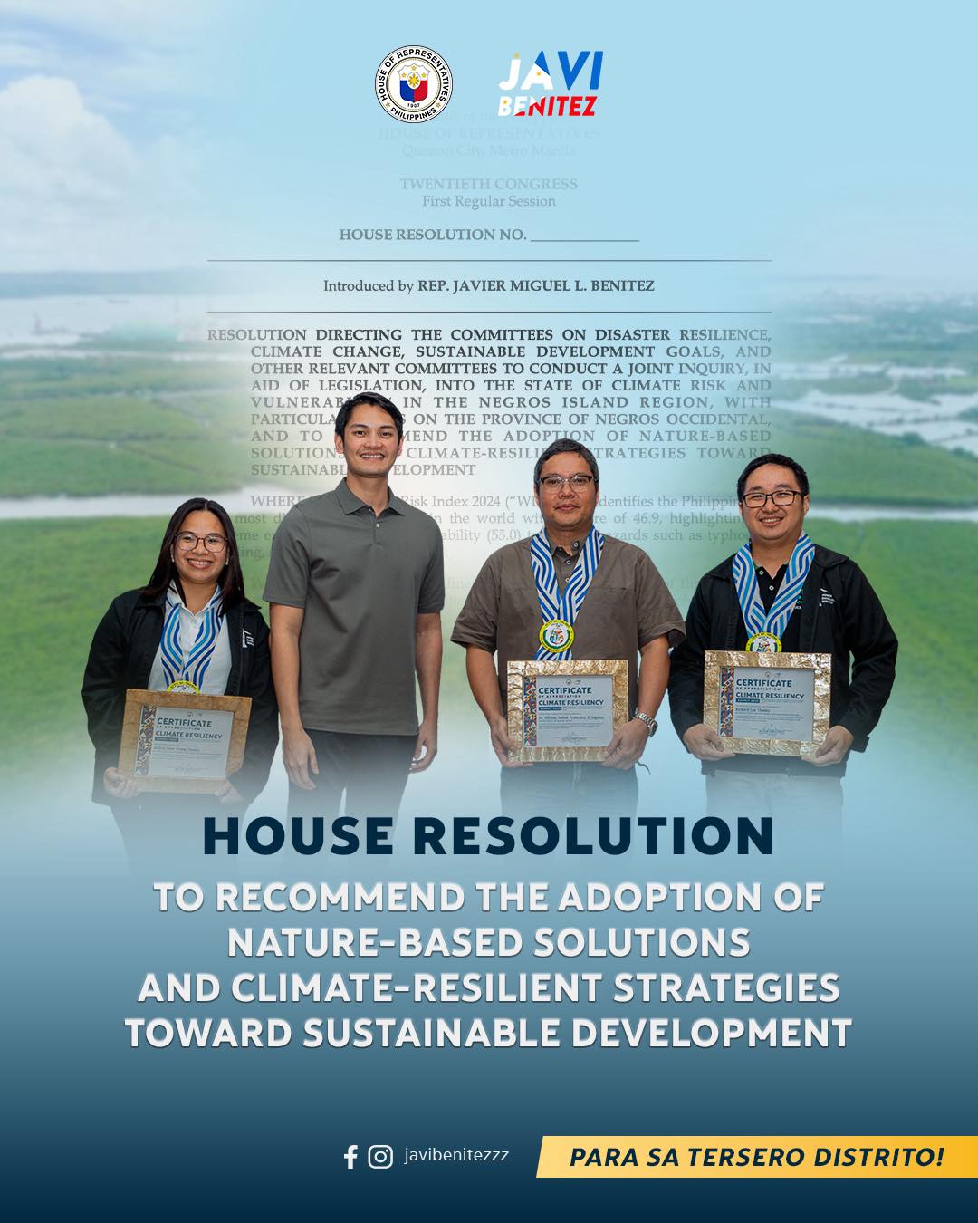 Rep. Javi Benitez Seeks Joint House Inquiry on Climate Vulnerability in Negros Island Region
