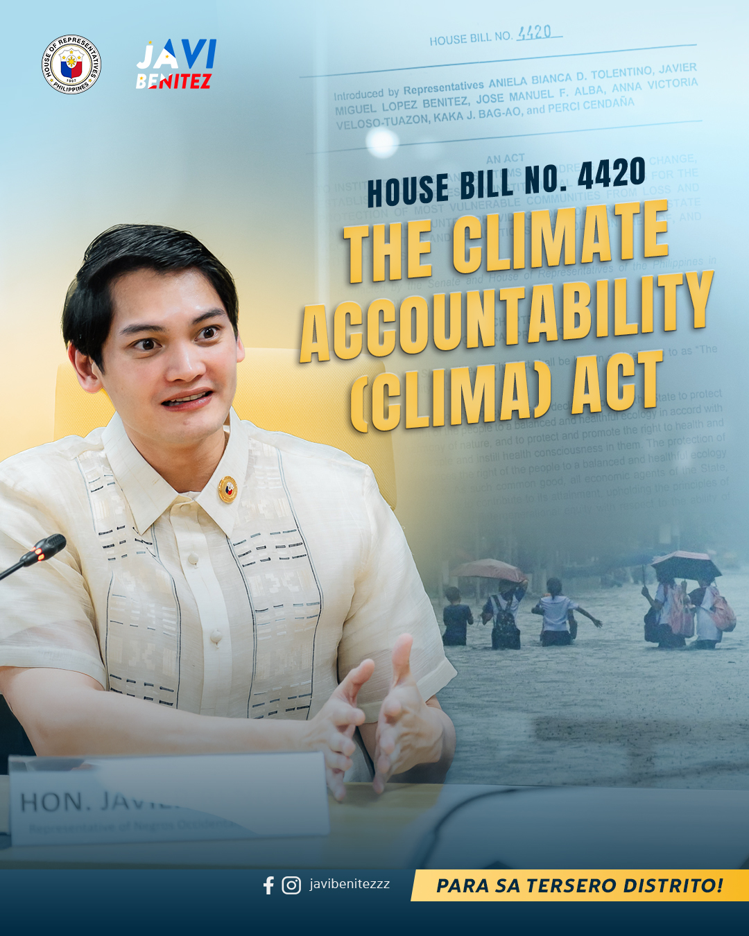 Cong. Javi Benitez Calls for Support for the CLIMA Act