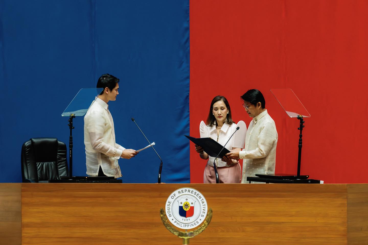 Administering the Oath of House Speaker Faustino “Bojie” Dy III